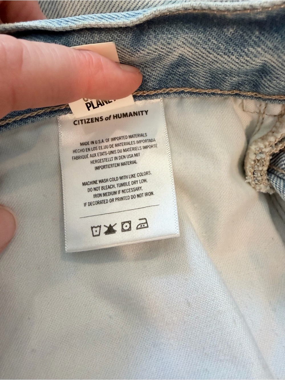 Citizens Of Humanity Brynn Light Blue Denim Jean Shorts with Drawstring - Picture 10 of 12